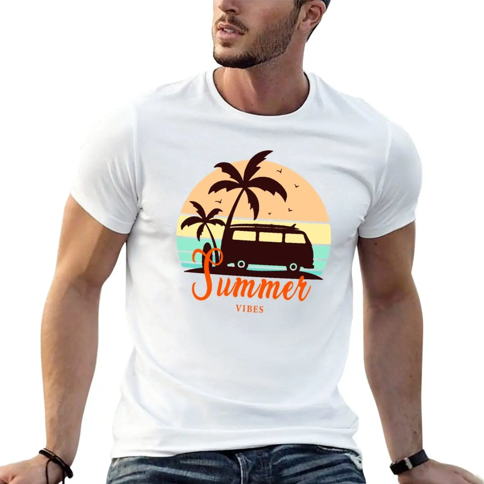 

Summer vibes T-Shirt tees anime clothes sublime sports fans sweat shirts, men