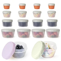 4pcs Baby Food Container, Reusable Plastic Soup Jars, Leakproof Salad Dressing Container With Lids, Freezer Storage Containers 1