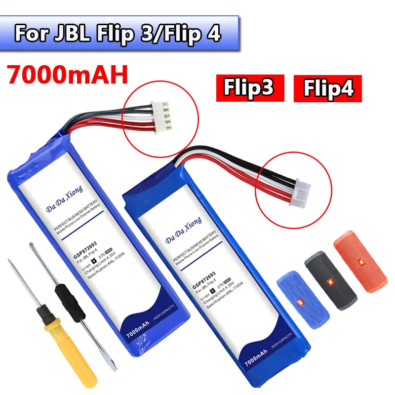7000mah Gsp872693 Speaker Battery for Jbl Flip 4 Special Edition 3 Gray P763098 03 | Электроника