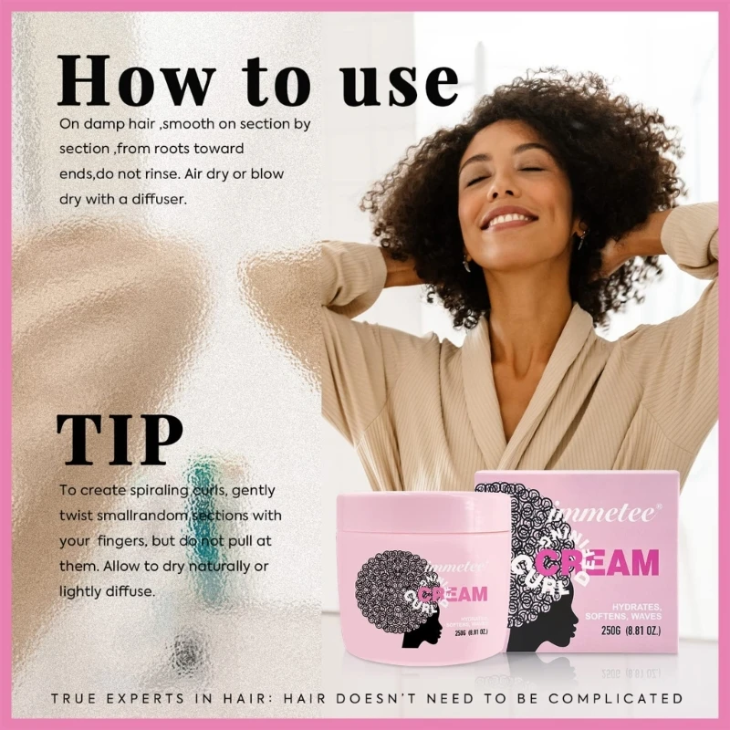 Hair Conditioner Enhancer Hair Elastin Perfect Cream Care Hairstyle Curly Styling Control IMMETEE