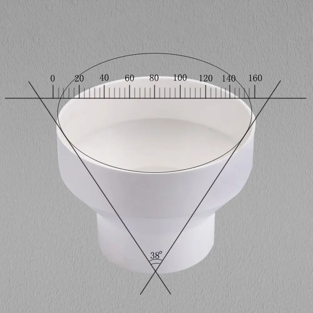 1pc Adattatore riduttore per tubo di scarico da 100 a 80mm 250-200 Connettore per canalizzazione di ventilazione Diametro variabile Raccordi per tubi Riduttore per condotto  13