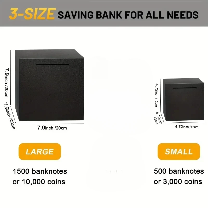 Tirelire En Acier Inoxydable, Tirelire De Grande Capacité, Décoration