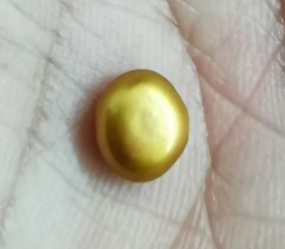 Around 7.167x4.93mm champagne gold bottom loose pearl full drilled for necklace bracelet pendant earring