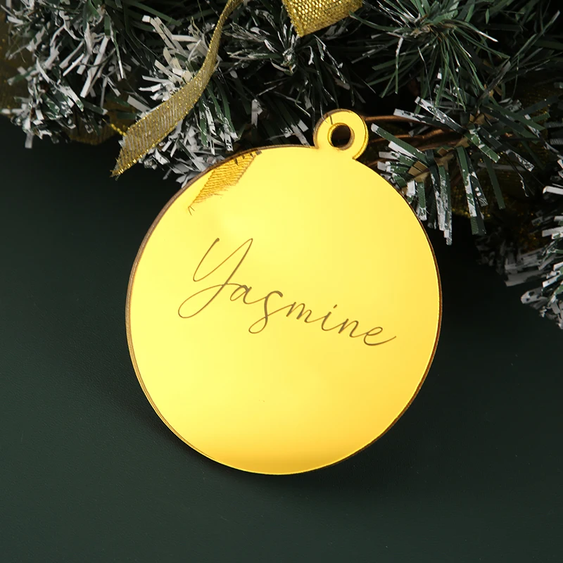 Personalized Name Christmas Tree Ornaments Party Favor Decorations