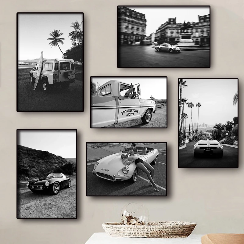 Black and white store poster wall art canvas print luxury fashion super