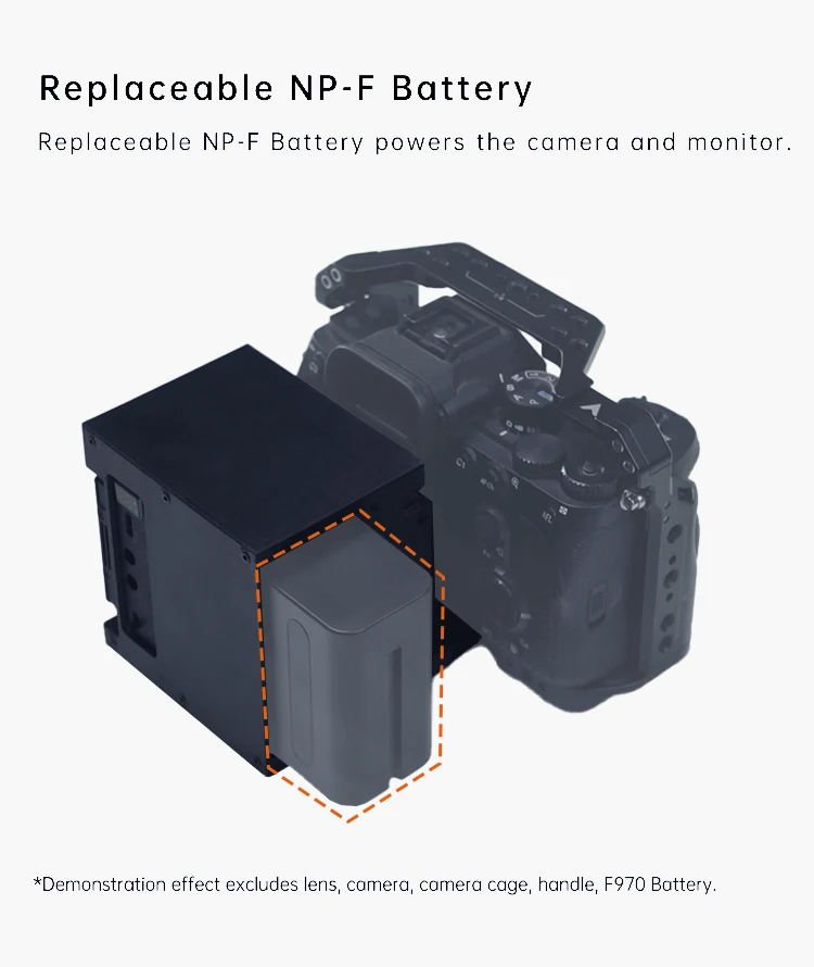 camera rabbit cage np f970 battery expanded power supply built-in camera radiato