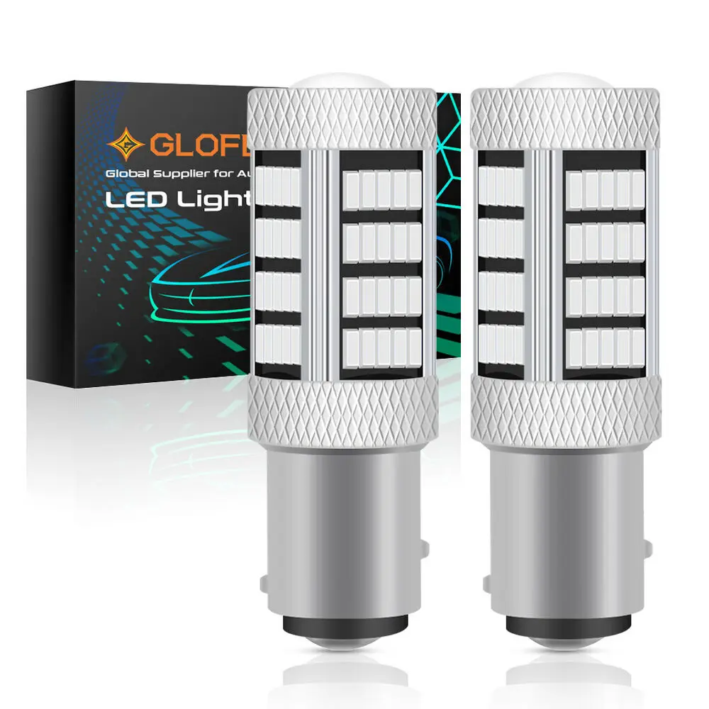 Glofe 1157 7528 2057 2357 Red Led Stop Turn Signal Brake Tail Light Bulbs Bay15D | Автомобили и мотоциклы