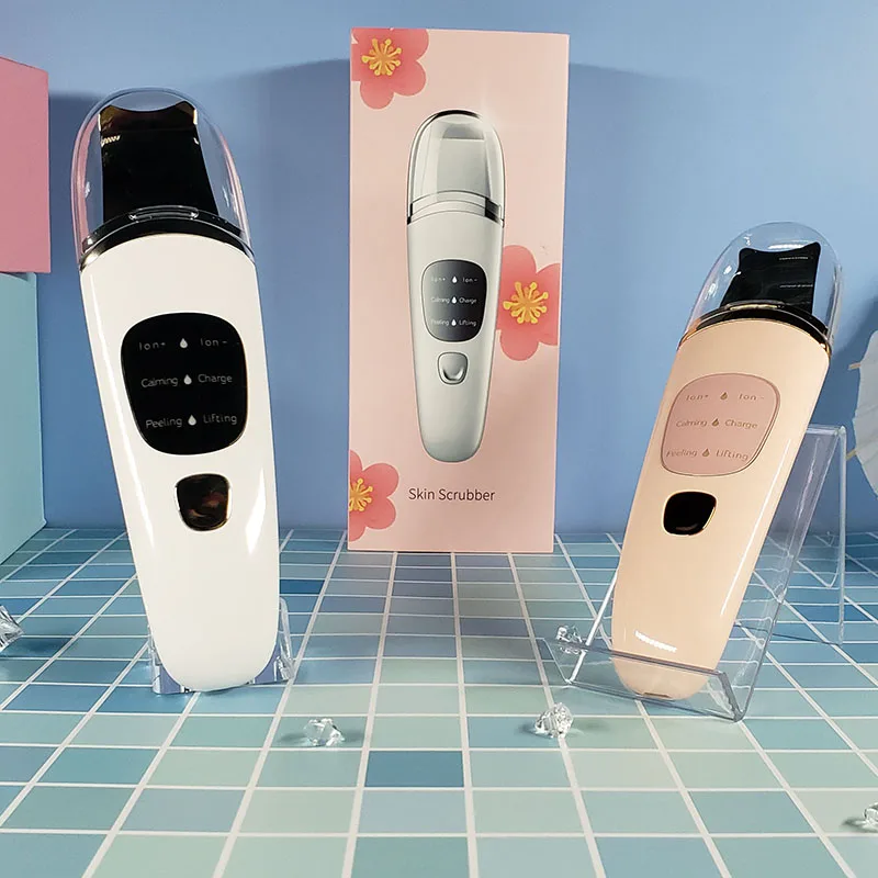 Ultrasonic Skin Scrubber Deep Facial Cleanser Acne Blackhead Remover Peeling Cavitation Beauty Instrument