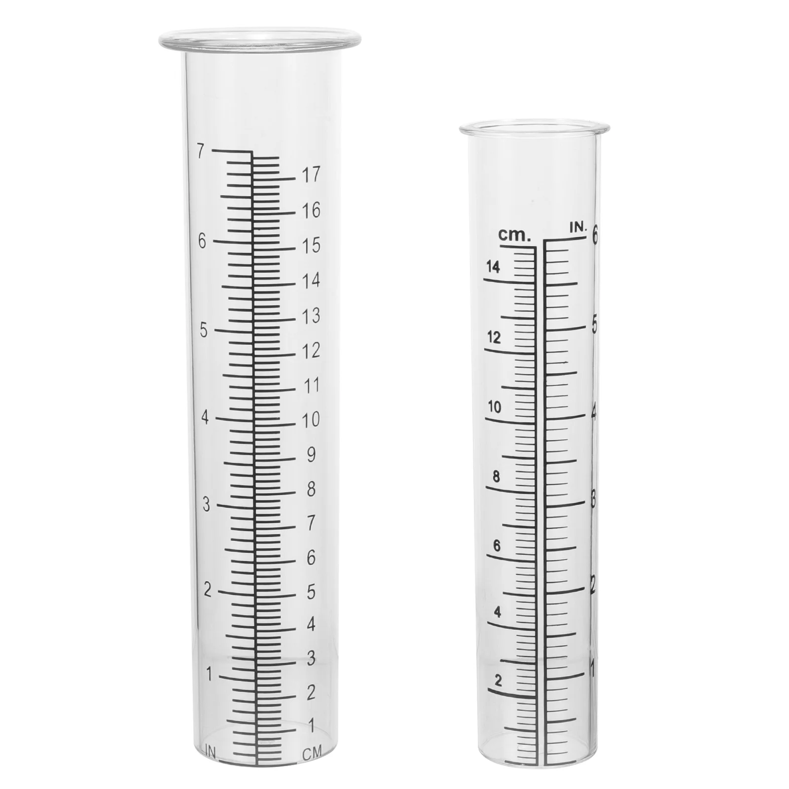 

2Pcs Transparent Rain Gauge Clear Rain Measuring Tool Portable Rain Meter for Garden Lawn