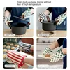 Style Polka Dot Heat-Resistant Oven Mitts for Home Use,Japanese Microwave Safe Gloves  kitchen gloves  heat resistant gloves 2