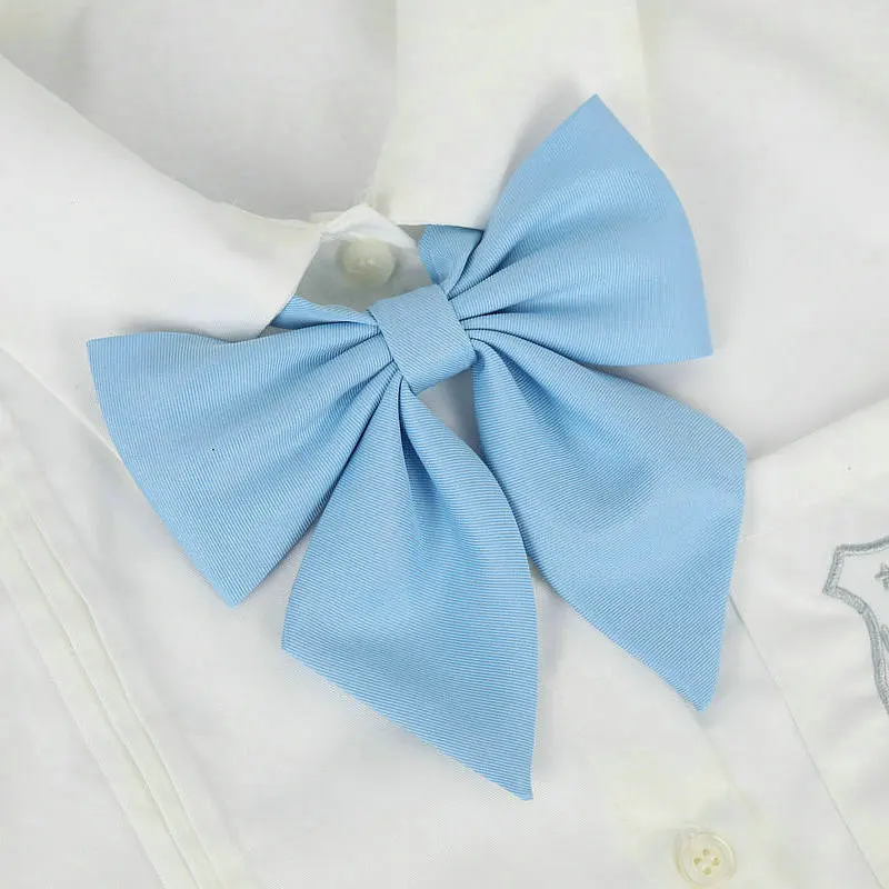 Einfarbige große Schleife JK Krawatte Mädchen Fliege Krawatte Halsband für adrette Studenten japanische koreanische Schuluniformen Hemden Krawatte – Detail 13
