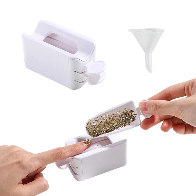 Portable Dipping Powder Recycling Tray Nail Dip Powder Storage Box Manicure  Tools 