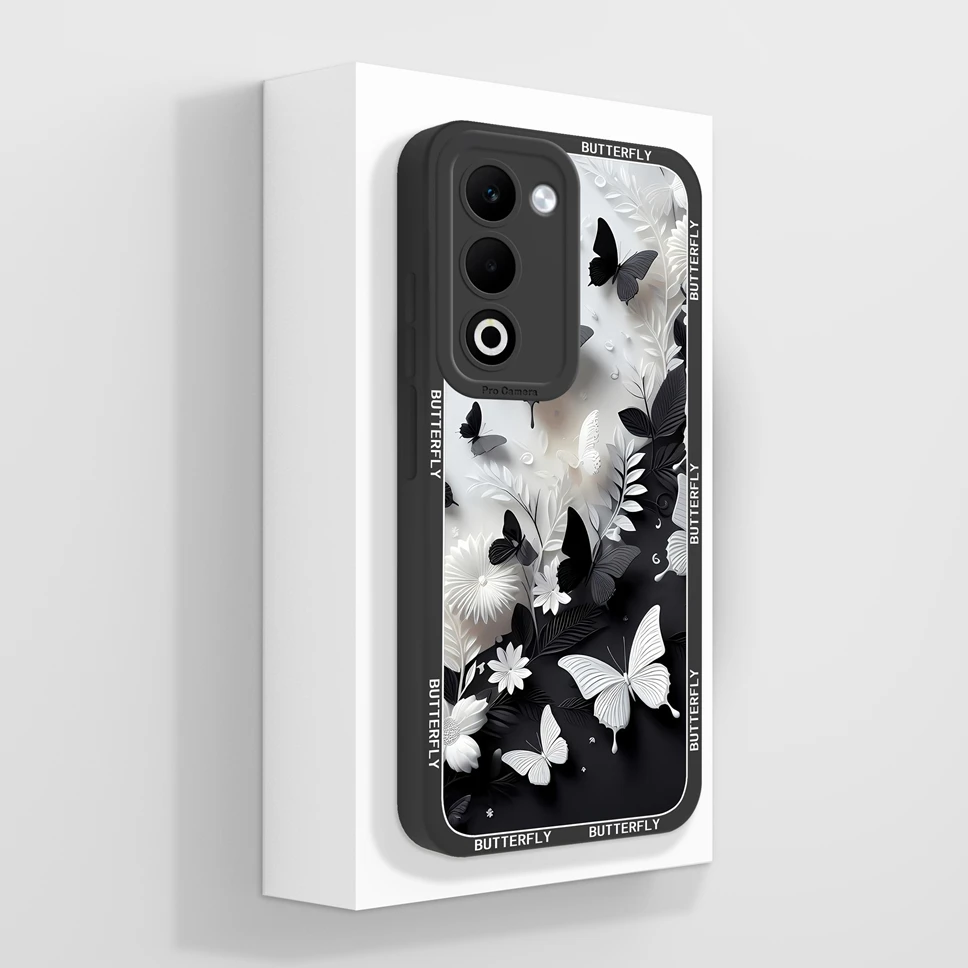 Elegant Butterfly Pattern Shockproof Silicone Phone Case