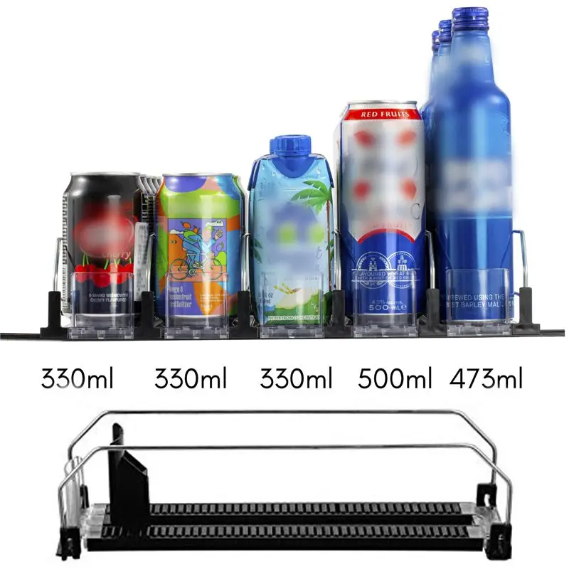 Stacking Can Dispensers, Drink Organizer For Fridge, Self-sliding Soda Can  Dispenser For Refrigerator, 3 Rows Large Capacity Beverage Dispenser, Width  Adjustable Fridge Drink Organizer, For Beer, Pop Can, Water Bottle, Kitchen  Supplies 