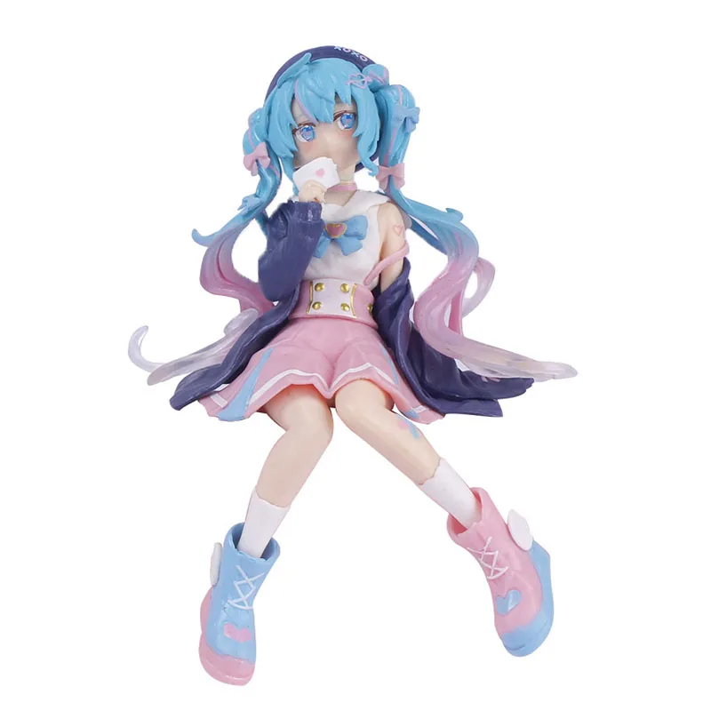 

14,5 см Hatsune Miku Love Сейлор вер. Фигурка «Вокалоид» из ПВХ с пробкой из лапши, модель куклы-певицы из аниме, коллекционная игрушка, подарок