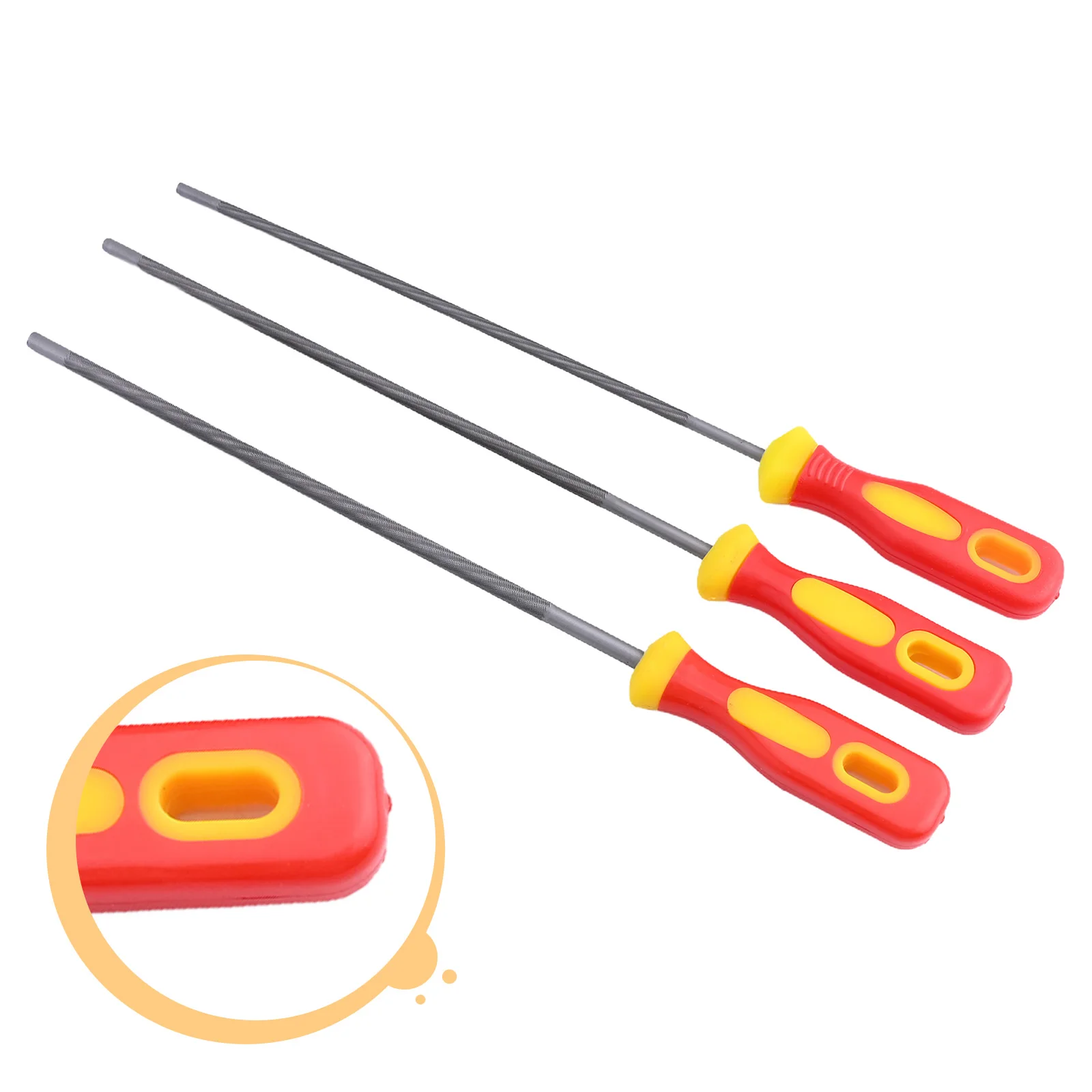 3-teiliges Set Runde Hochkarbon-Stahl Feilensätze für Kettensägen, Schärfwerkzeug für Holzbearbeitung, 4,0mm/4,8mm/5,5mm – Detail 5