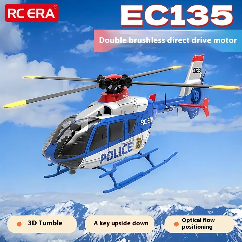 Rc Era Ec-135 Brushless Motor One Key Reverse Flight Single Propeller 6-Channel Helicopter C123 Optical Flow Positioning 2
