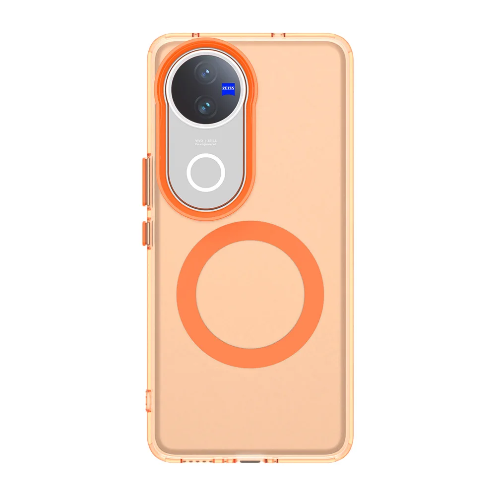 Transparent Soft TPU Frosted MagSafe Phone Case with Raised Border and Wireless Charging Support