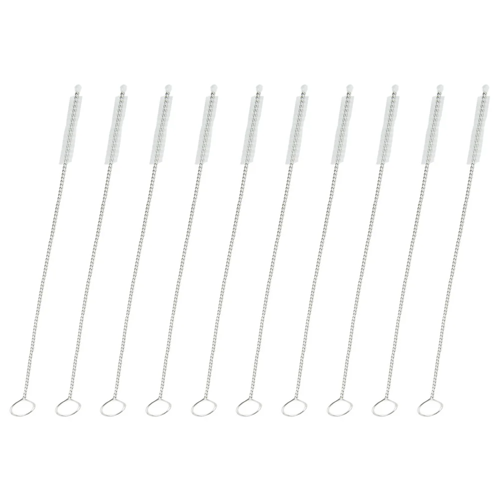 Kitchen Supplies Drinking Straw Brush Cleaner 10pcs 17cm Cleaning Tools Nylon Stainless Steel Kitchen Supplies
