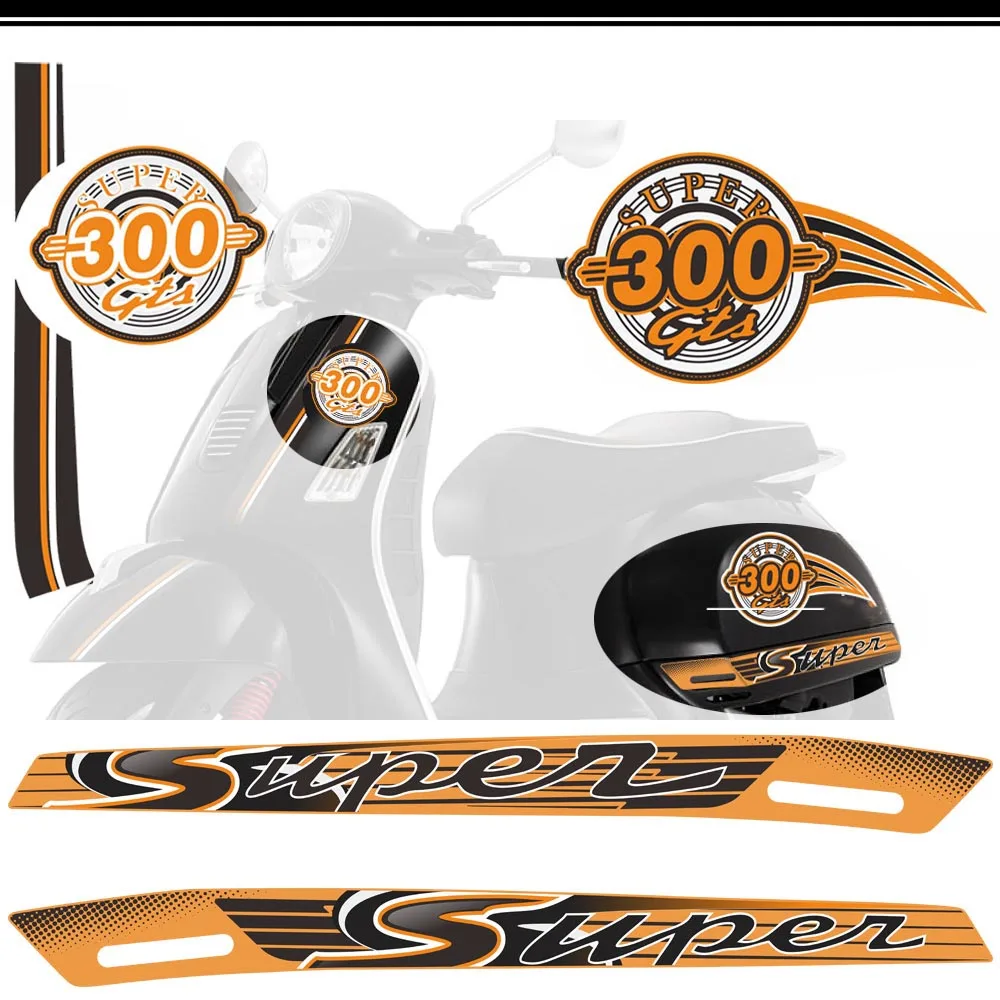 For PIAGGIO VESPA GTS SUPER 300 GTS300 Sport Decal Paster Motorcycle Body Shell Reflective Sticker