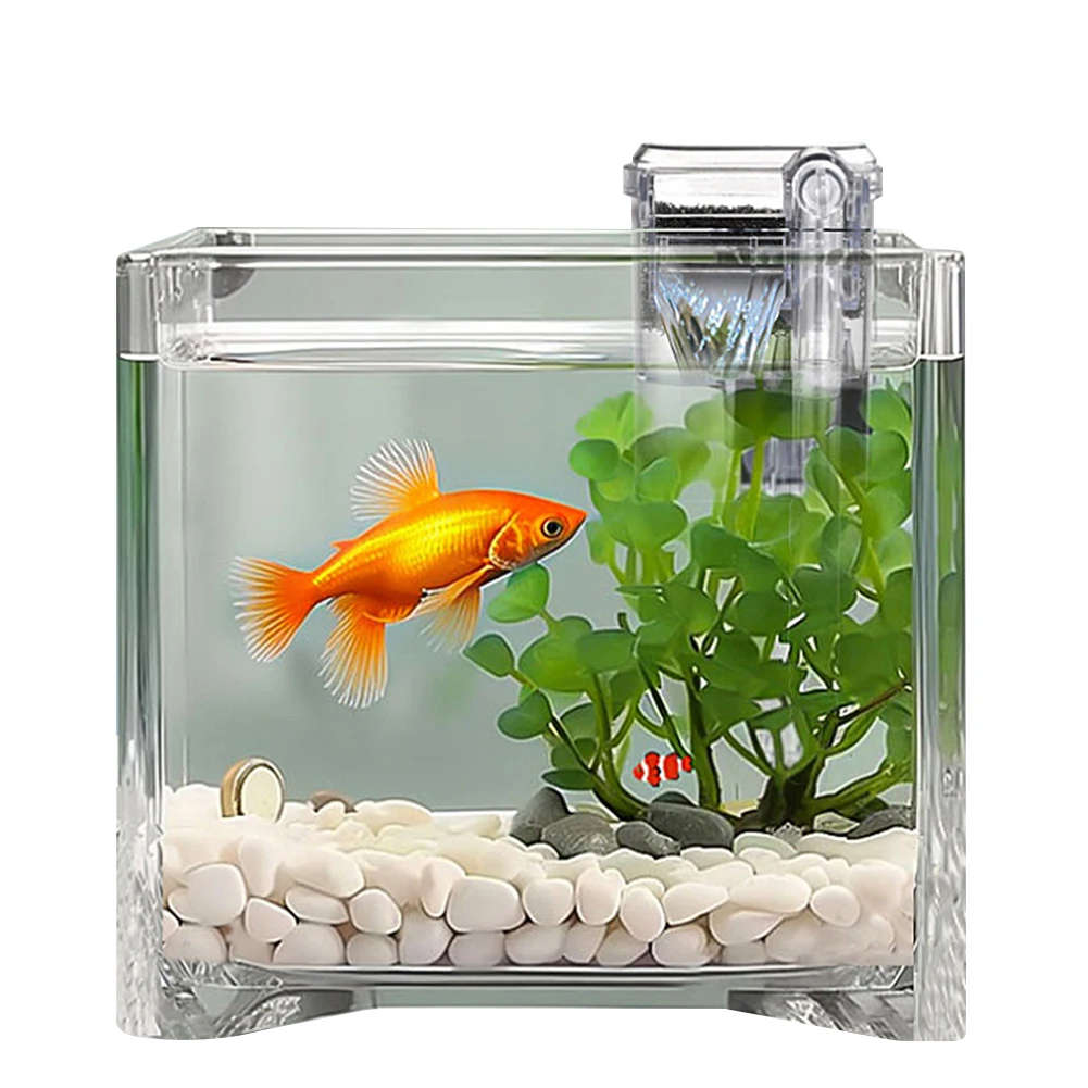 Fish Tank Suspended Filter Water Purifier Adjustable Water Flow Hang Up Filter Water Pump USB Plug In Fish Tank Accessories