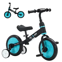 UBRAVOO Fit 'n Joy Beginner Toddler Training Bicycle for Boys Girls 2-4, 4-in-1 Kids Balance Bike with Pedals & Training Wheels 1