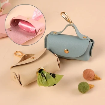 Leather Pet Poop Bag Holder 2