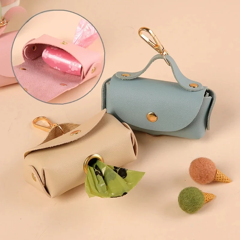 Leather Dog Poop Bag Holder 2