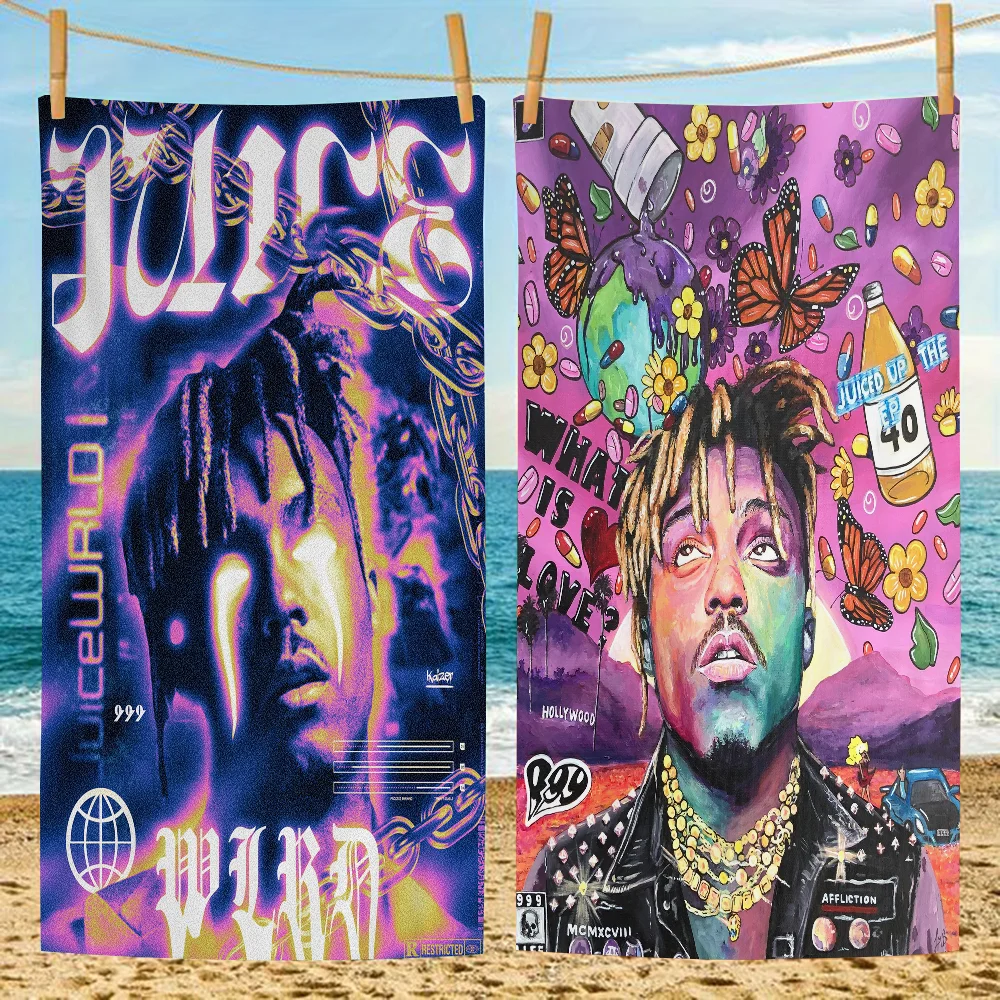 Hip-Hop J-Juice W-WRLD Bath Towel Microfiber Soft Water Absorbing Breathable For Girl Kids Decorative Cartoon Beach Towel