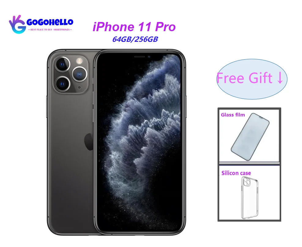 Apple Iphone11 Pro 5.8 "Face Id 64Gb/256Gb A13 Ios Iphone 11 Pro Originale Sbloccato Originale 4G Lte 95% Nuovo Telefono Cellulare