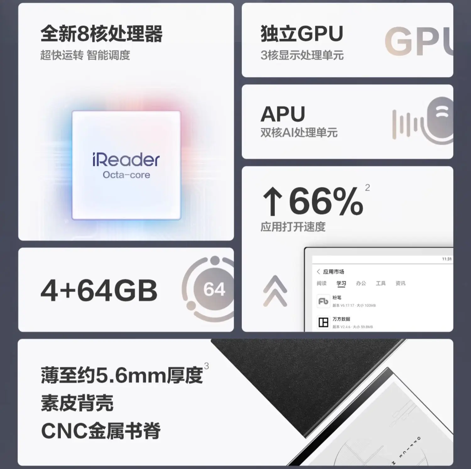 iReader Smart X3 Pro Office e-book reader 10.65 inch quick brush ink screen handwriting e-book reader ink screen e-paper