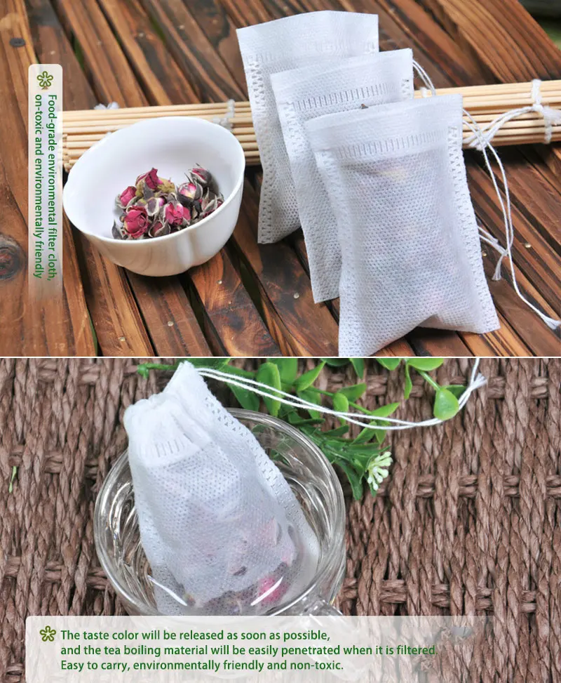 Description Picture 2 of itemTea Bags Disposable Tea Bags Multi Size Tea Bags Loose Leaf Tea Empty Large Scented Drawstring Bags Iced Coffee Filter Bags