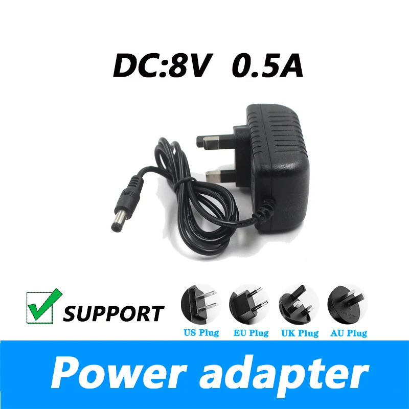 

British Standard Telephone Power Supply British Standard 8V 0.5A British Plug DC 5.5*2.1mm Charger