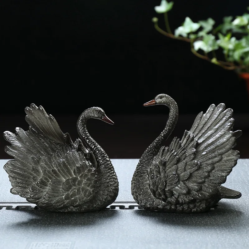 Tea pet ornaments swan golden toad pixiu tea plate set