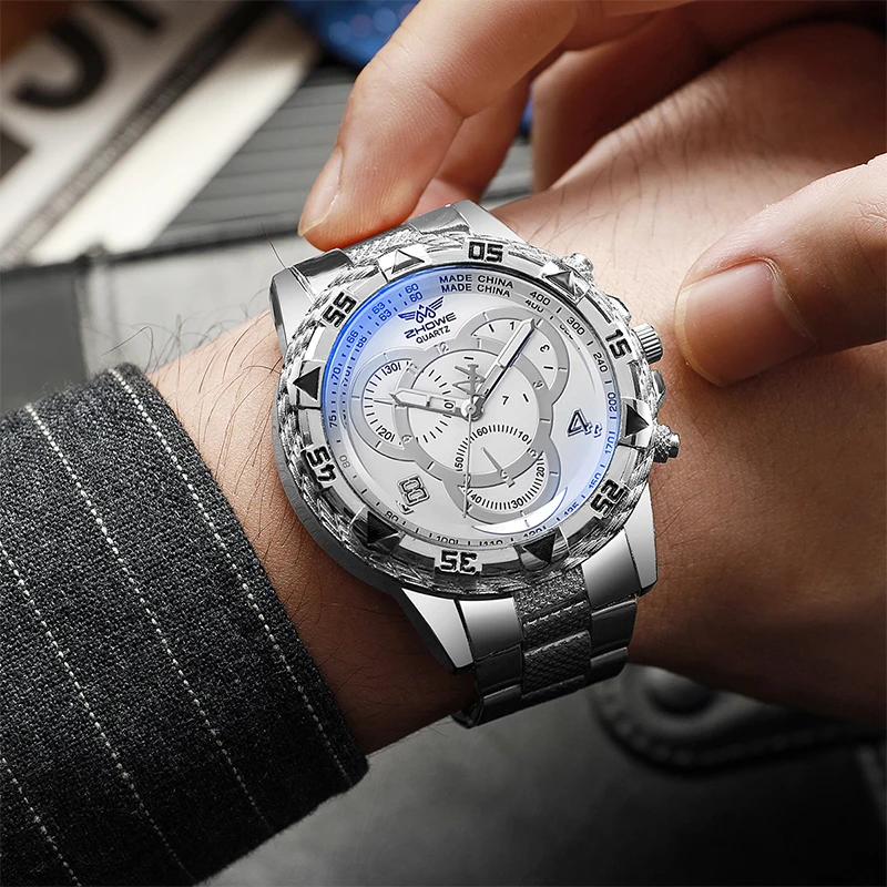 2pcs/set Fashion Men's Watch Set Casual Business Quartz Watch with Bracelet Set, Gift for Yourself,Boyfriend,Dad,Husband