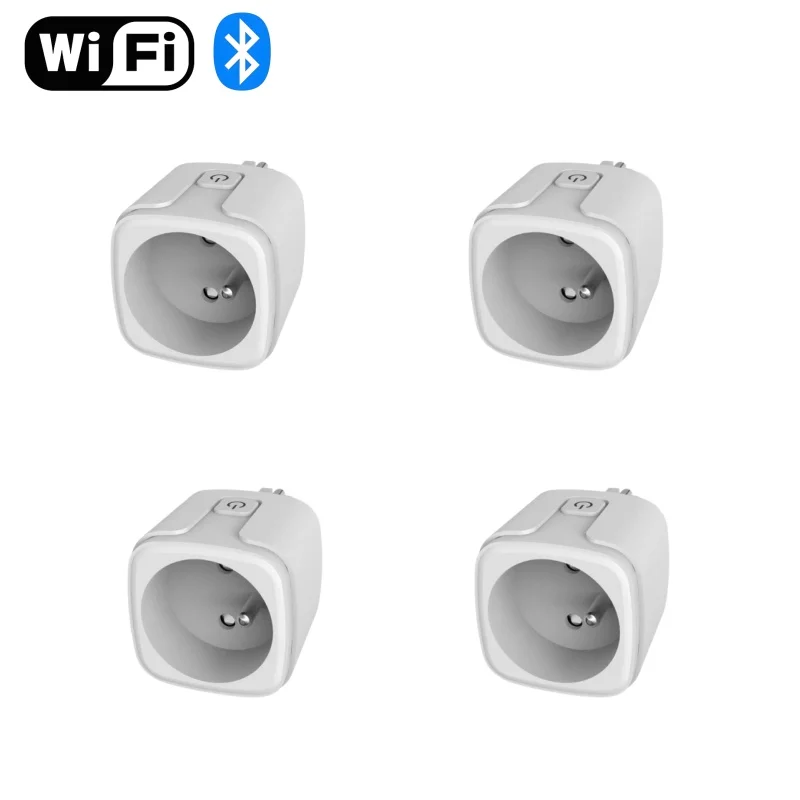 Tuya Smart Plug WiFi & Bluetooth FR مقبس 16A مع مر...
