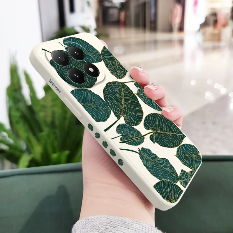 Green Leaf Silicone Phone Case Cover