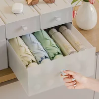 DIY Stackable white plastic desktop storage box student dormitory office storage small drawer box Table Desktop Stationery Box 3