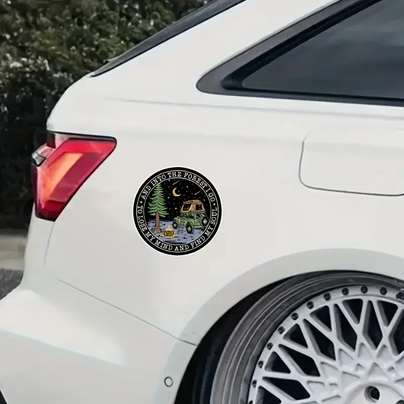 Outdoor Camping สติกเกอร์กาวกันน้ําสําหรับรถยนต์, รถบรรทุกรถจักรยานยนต์แล็ปท็อป Windows ผนังกระจกในร่มและกลางแจ้ง 1