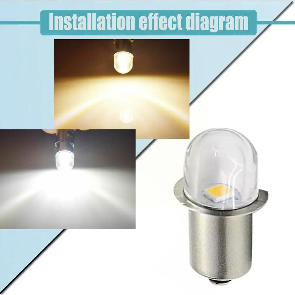 P13.5S Base LED Upgrade Bulbs White Maglite Flashlight Torches White Lamp DC6V-12V White Bulbs Replacement 6000K Work Warm R6N5