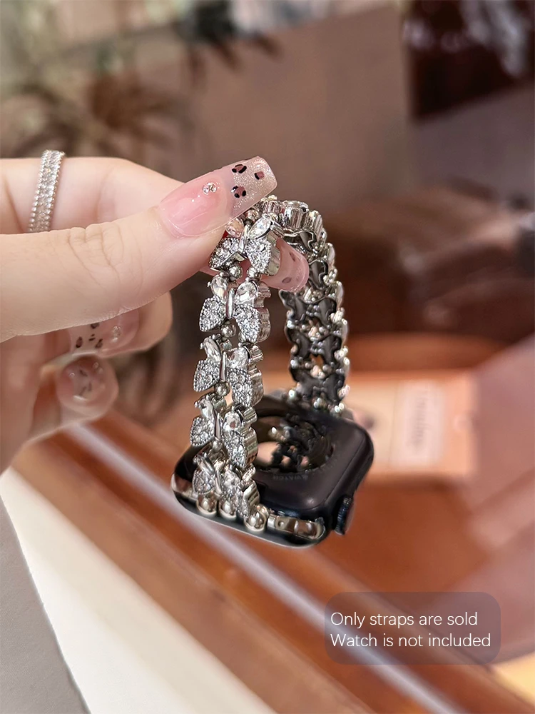 Elasticity Butterfly Diamond Band - Metal Strap