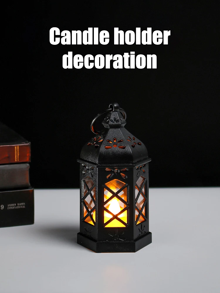 Vintage LED Candle Lantern Flameless Flickering Outdoor Indoor Hanging Decor for Garden Party Festival Atmosphere Lighting