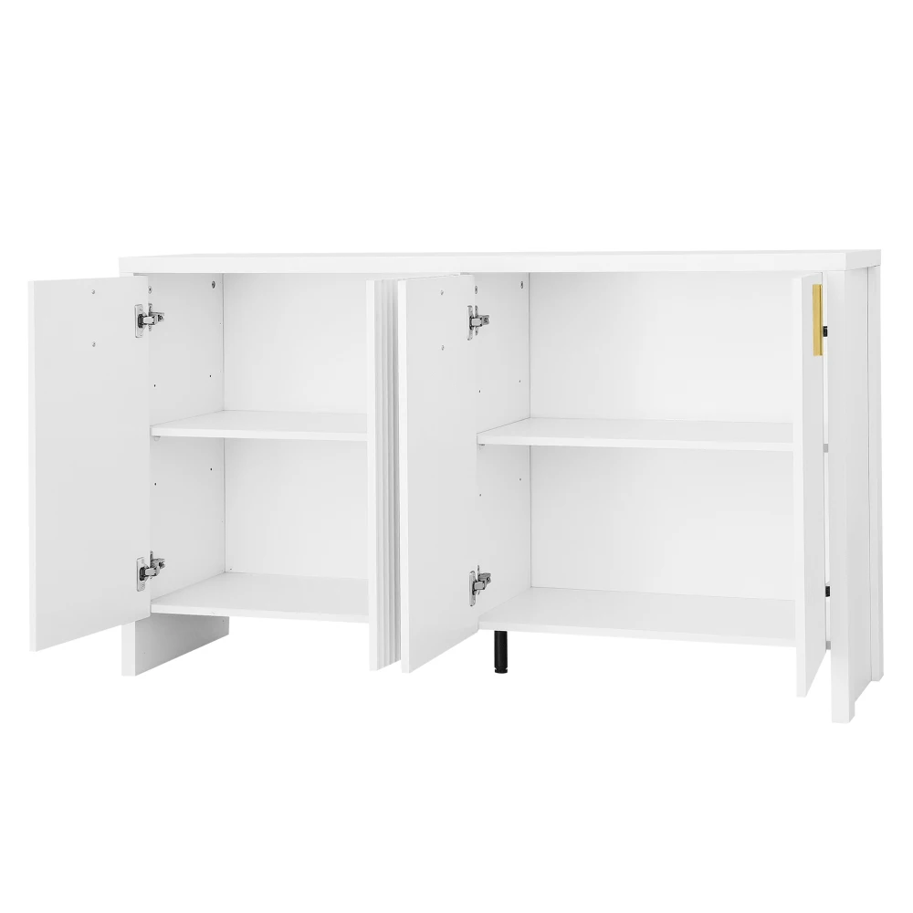 Minimalistisches schwarzes Sideboard. Die perfekte Kombination aus flexiblem Stauraum und elegantem Design. Das Sideboard mit verstellbaren Trennwänden – Detail 35