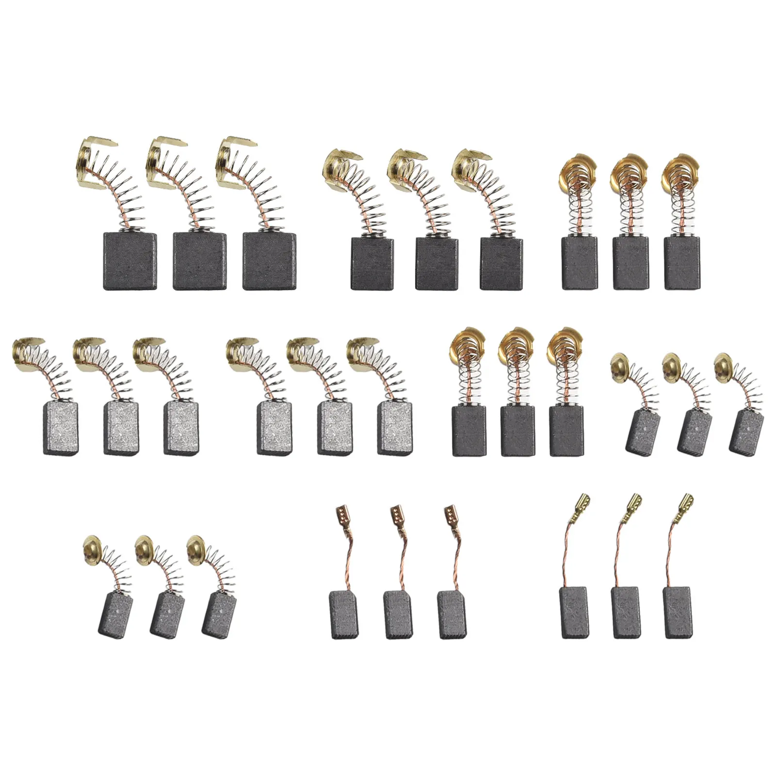 

Choose High Strength Carbon Brushes Replacement – 30pcs Pack with 10 Sizes for Easy Maintenance of Your For Power Tools