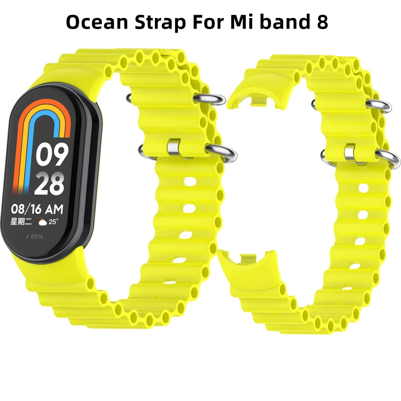 

Strap For Xiaomi Mi Band 8 Smart Bracelet Sport Wrist Replacement Soft Silicone Ocean Strap For Mi band 8 Wristban