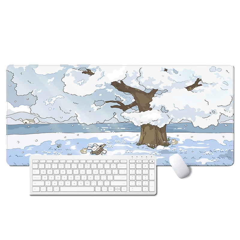 

Kawaii Cute Rabbit Mouse Pad Gamer Pc Cabinet Carpet Keyboard Computer Offices Desk Mat Gaming Accessories Non-slip Mousepad Xxl