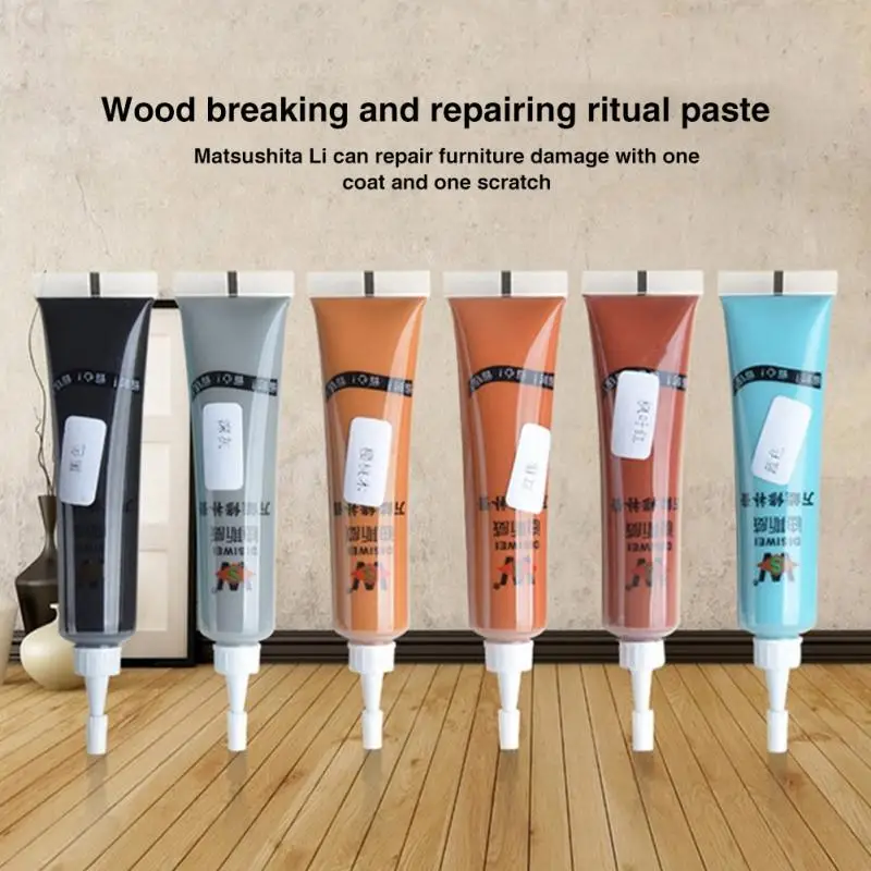 Wood Filler Wood Repair Crayons Repairing Paint for Solid Wood Furniture Paint Putty for Paste Door Floor Repairing Scratches on Paste Wood Floor