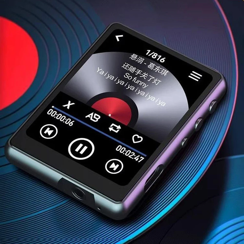 MP3 MP4 Player Lossless Music Player Full Touch Screen Bluetooth-Compatible Voice Recorder Support FM Radio Recording E-Book Mp4 Player Music Player Mini Media Player