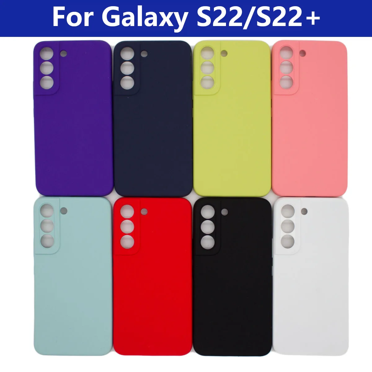 

Silicone Case For Samsung Galaxy S22 Plus S22+ Phone Cover Silky Soft-Touch Back Full Protective For S22Plus S22 5G