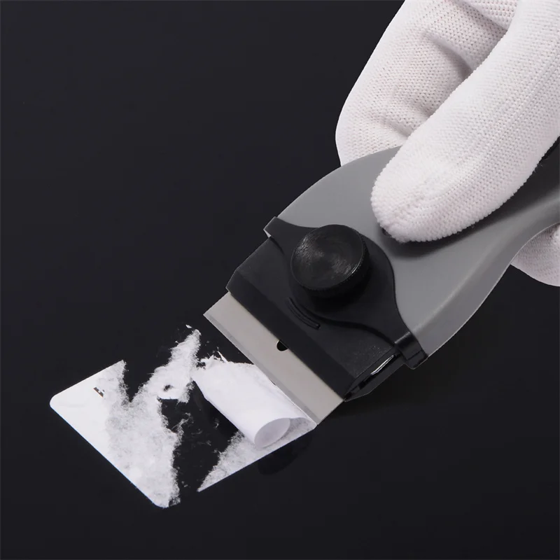 Window Glass Sticker Cleaning Razor Blade Scraper Plastic Handle Tool Household Car Kitchen Wrap Glue Squeegee Remover